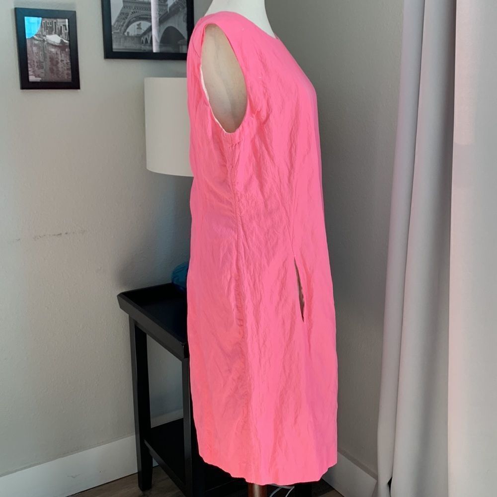Lafayette 148 sleeveless crepe dress in Bubblegum pink sz 12 - Picture 4 of 16